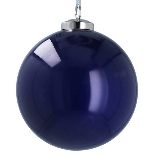 INDENT - Pack 12, Glass Ball Large Lustre, Cobalt Blue 10cm
